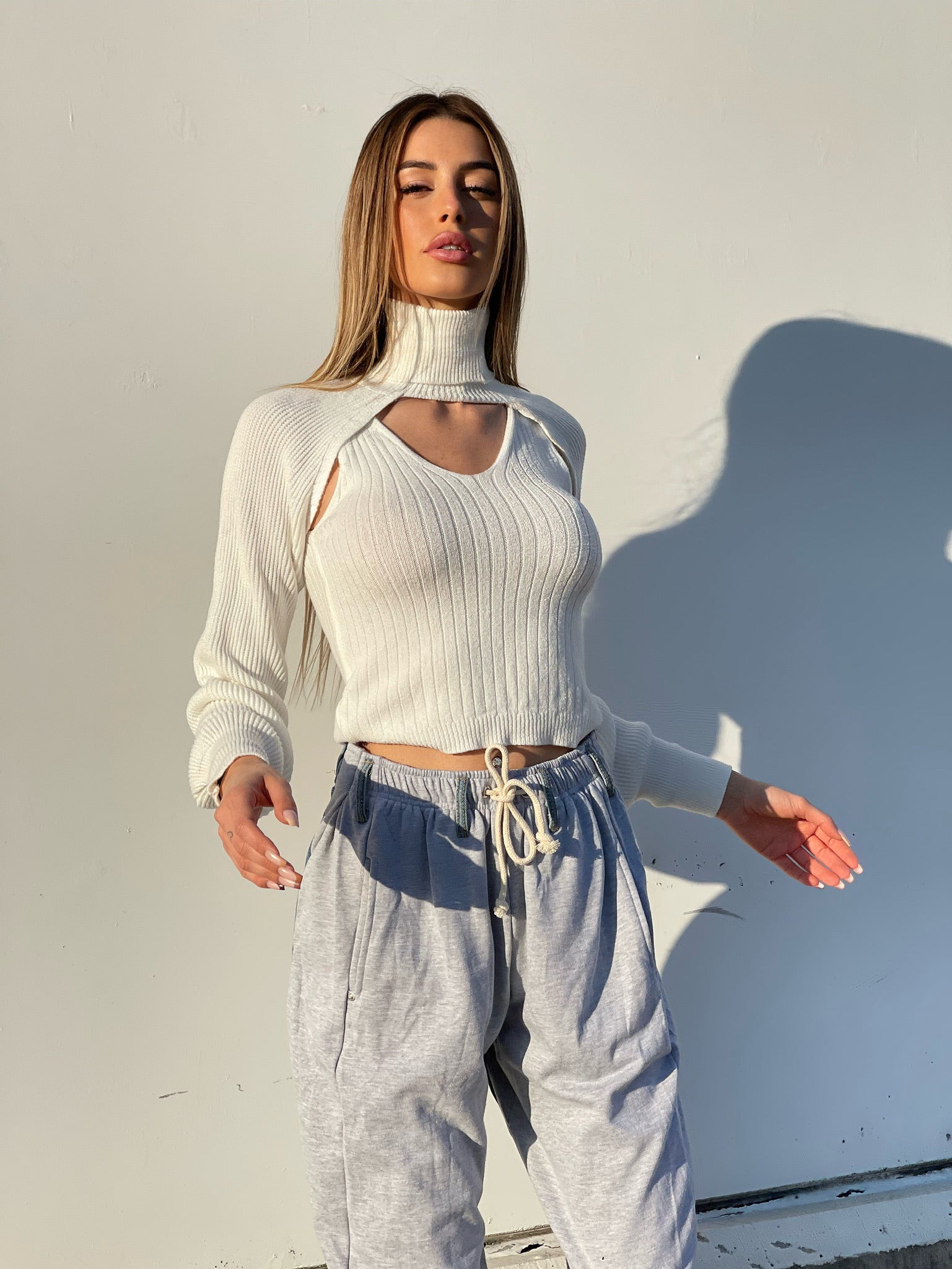 Maglioncino due pezzi bianco
