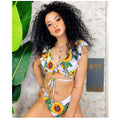 Bikini Formentera due pezzi floreale girasoli