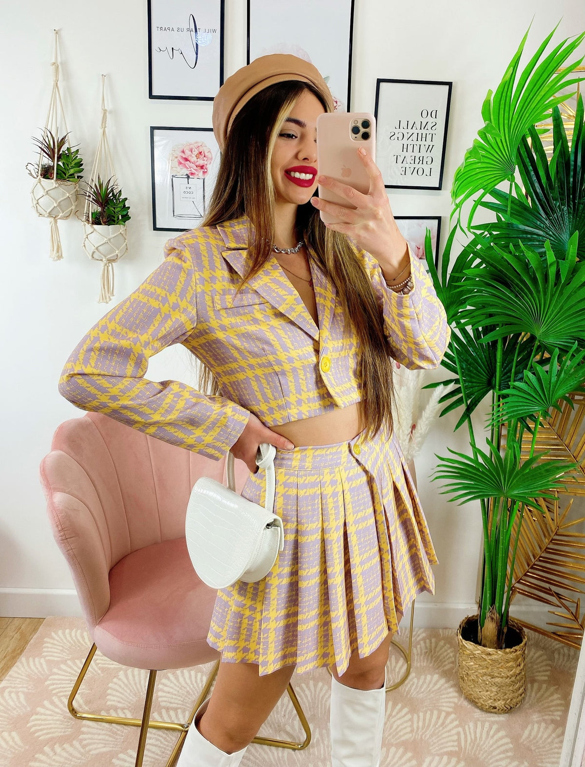 Completo Giacca Corta e Gonna Giallo