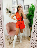 Tutina a Blazer con borsetta arancio