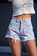 Short in jeans con rose