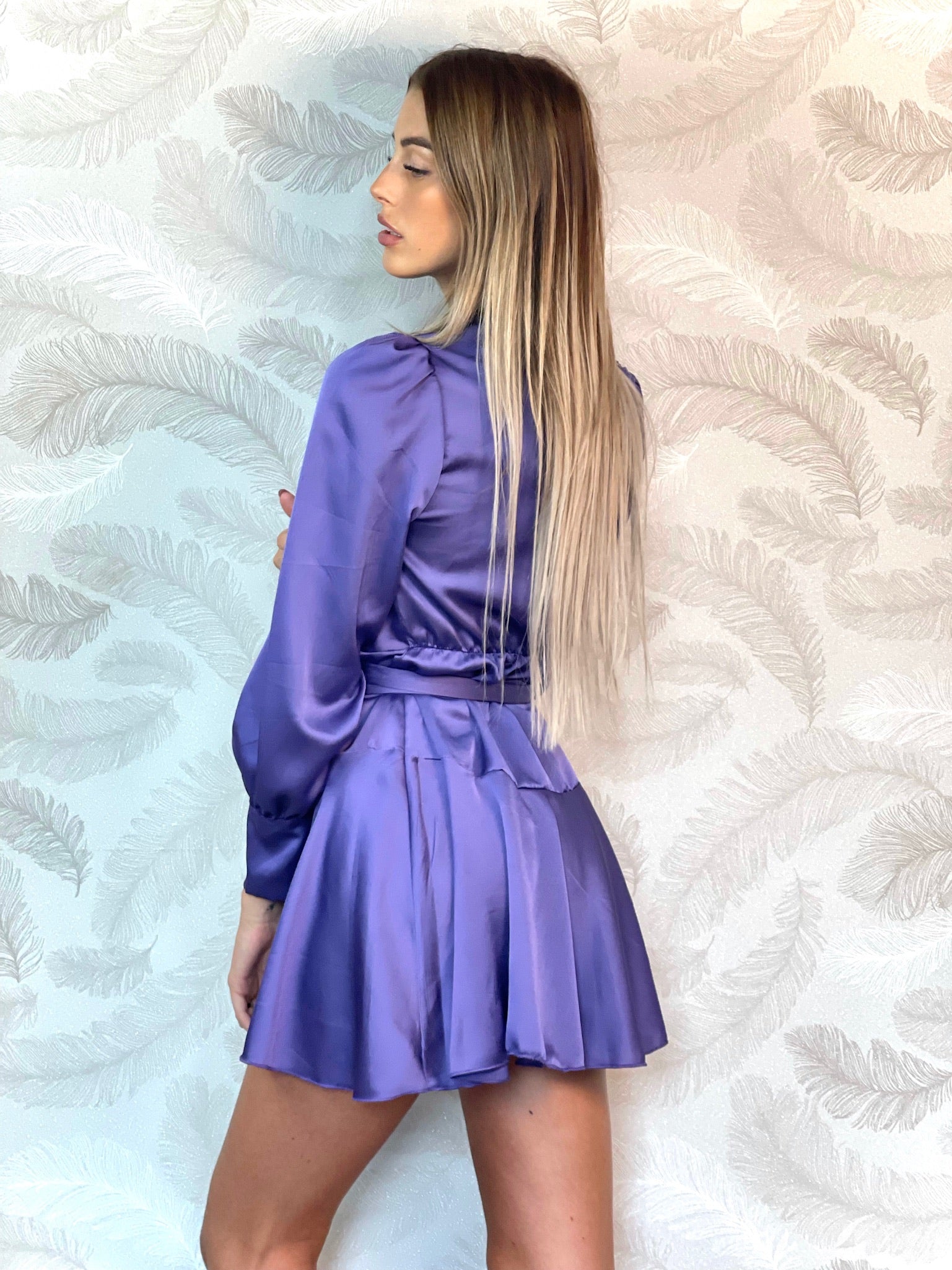 Abito in raso purple