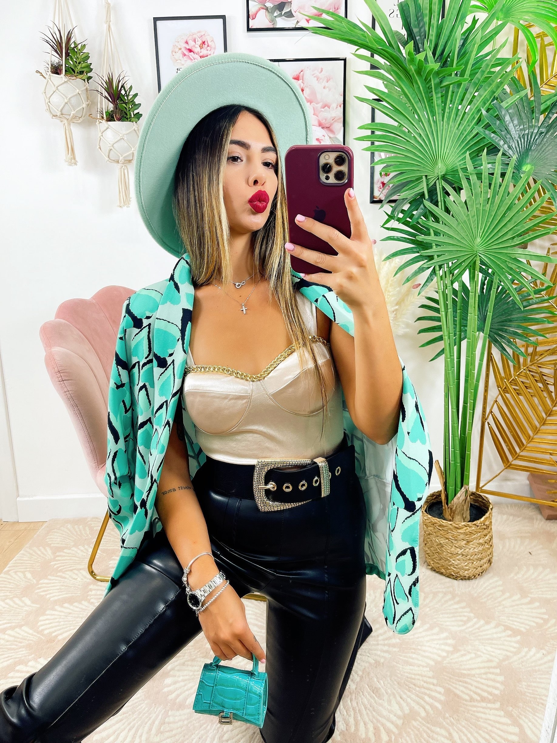Giacca con Cuori base Verde