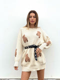 Maxi maglione panna Teddy