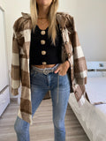 Giacca check choco nude
