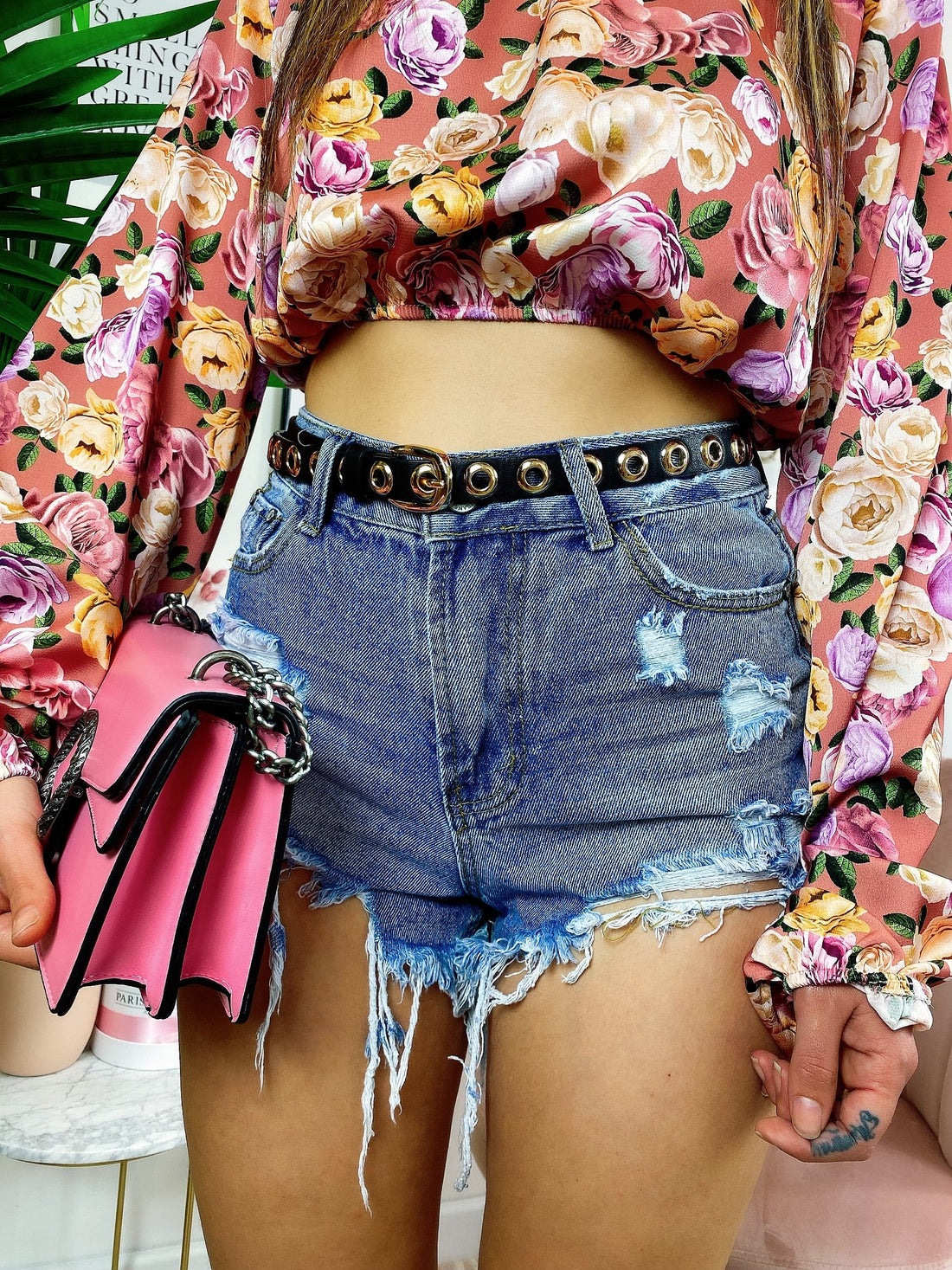 Short jeans sfrangiato