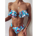 Bikini con farfalle celeste