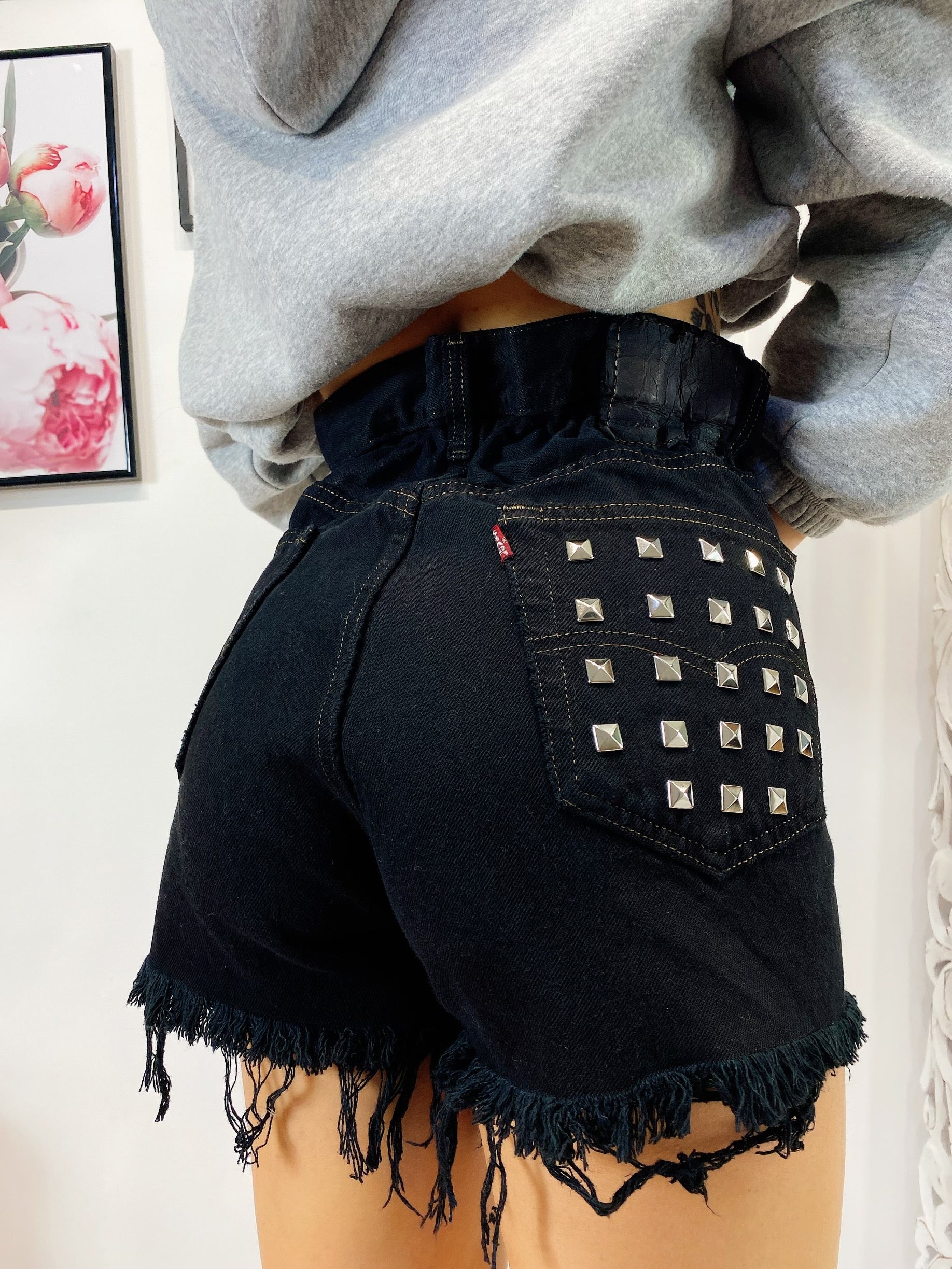 Short Levi’s Vintage con Borchie Nero