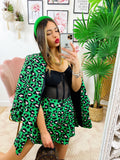 Completo due pezzi maculato verde