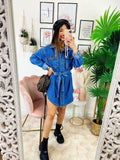 Abito Denim con borchie