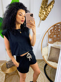 Completo sportivo maglia e short nero
