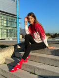 Maxi maglione con fiocco di neve