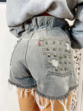 Short Levi’s Vintage con Borchie bagno grigio