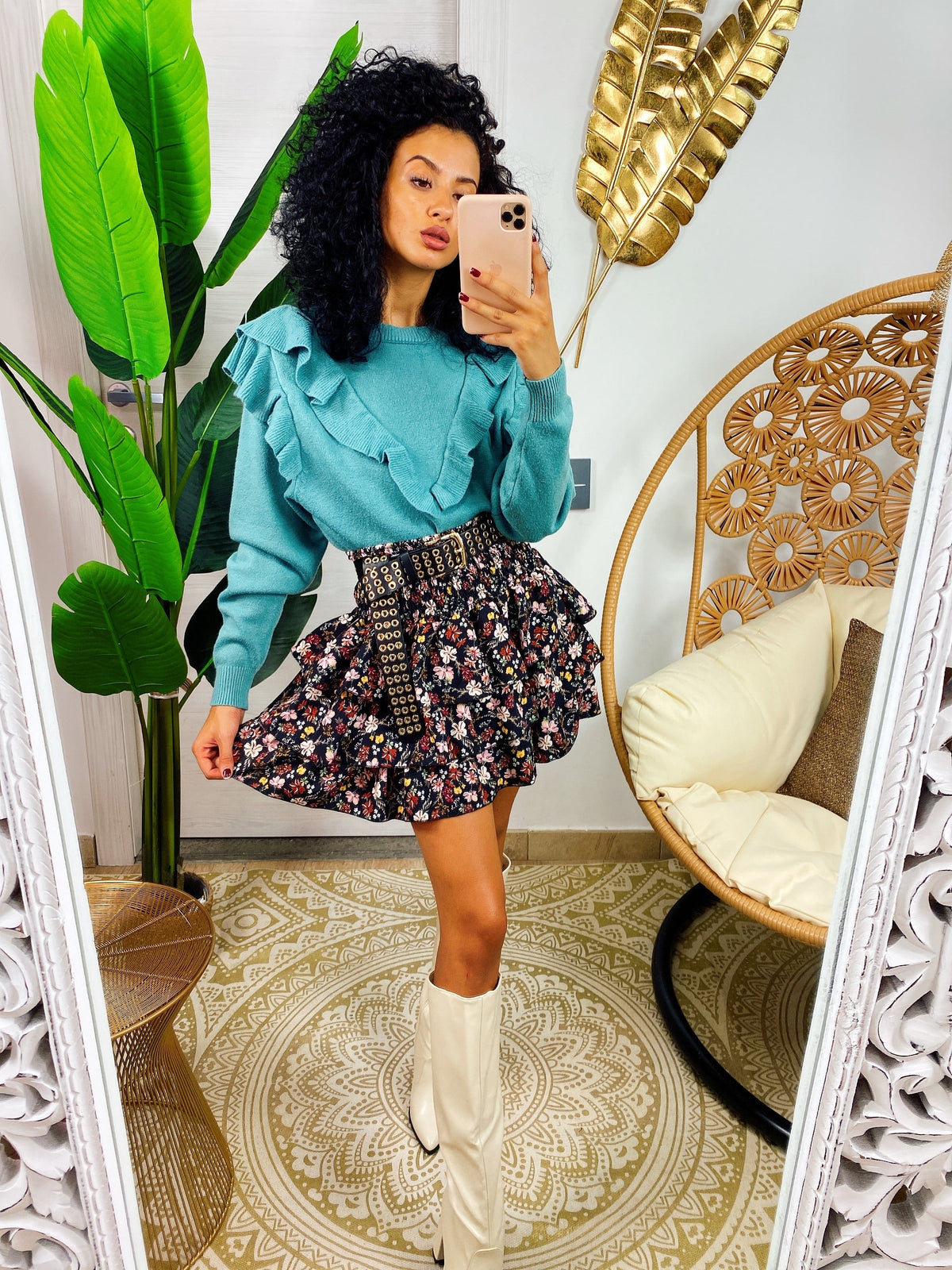 Maglione con V e rouches
