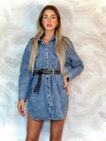 Abito in jeans con borchie