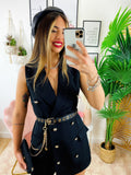 Tutina a Blazer con borsetta Nero