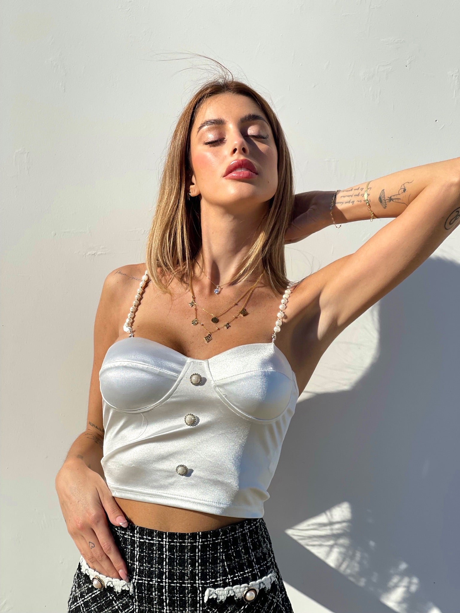 Collana doppia gold con charm