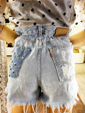 Levi’s Short Vintage con strappi senza tasca borchiati