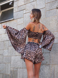 Completo top e short animalier