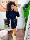 Abito in maglia Nero