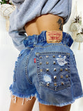 Short Levi’s Vintage con Borchie sfrangiato