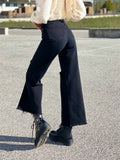 Jeans wide leg nero