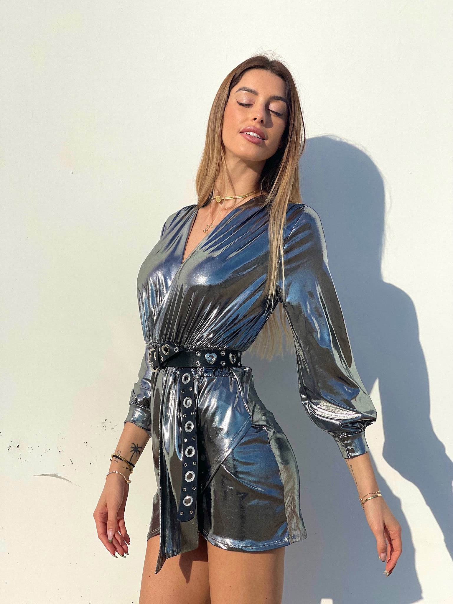 Abito glam night silver