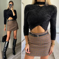 Maglioncino morbidissimo nero con choker