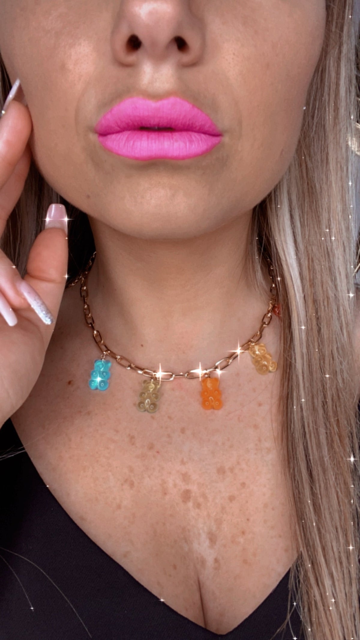 Collana con orsetti multicolore