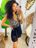 Tutina con paillettes nera