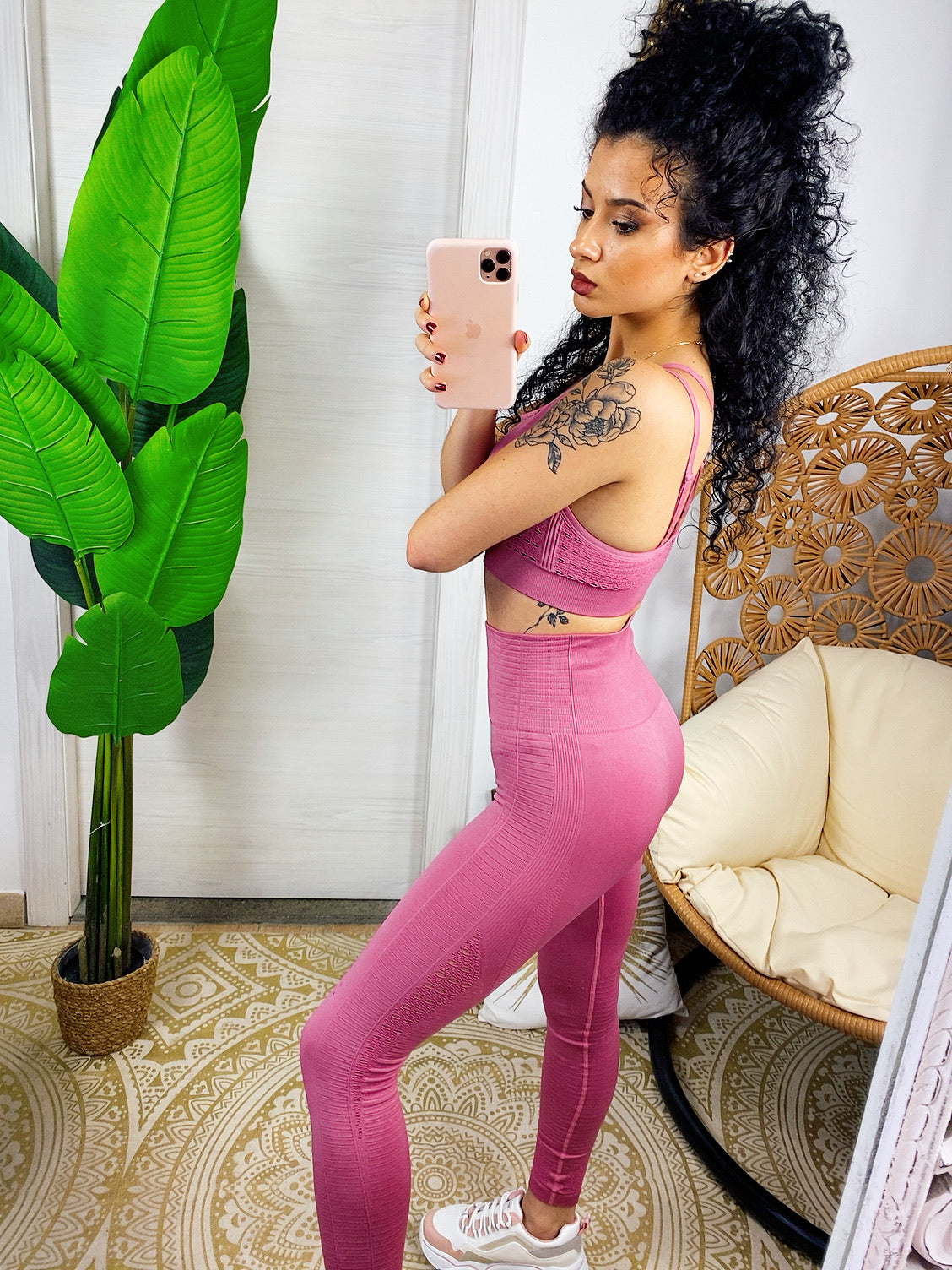 Set tuta sportiva colours rosa