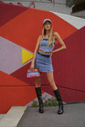 Completo top e gonna in jeans