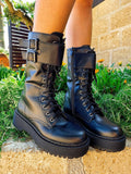 Biker Black alto con cinghia