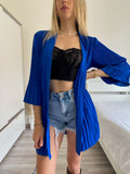 Kimono blu plissè