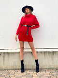 Maxi maglione rosso