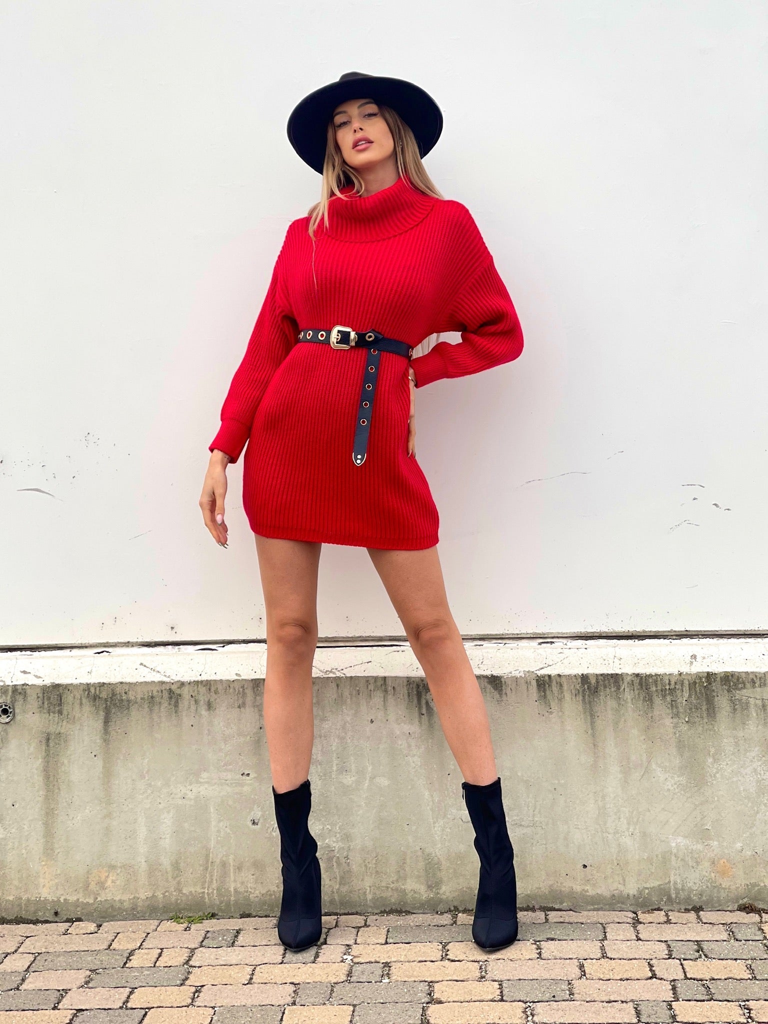 Maxi maglione rosso