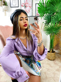 Camicia con borsetta lilla