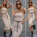 Tubino a costine beige