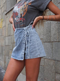 Pantagonna in jeans con laccetto