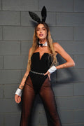 Tuta a fascia con trasparenze