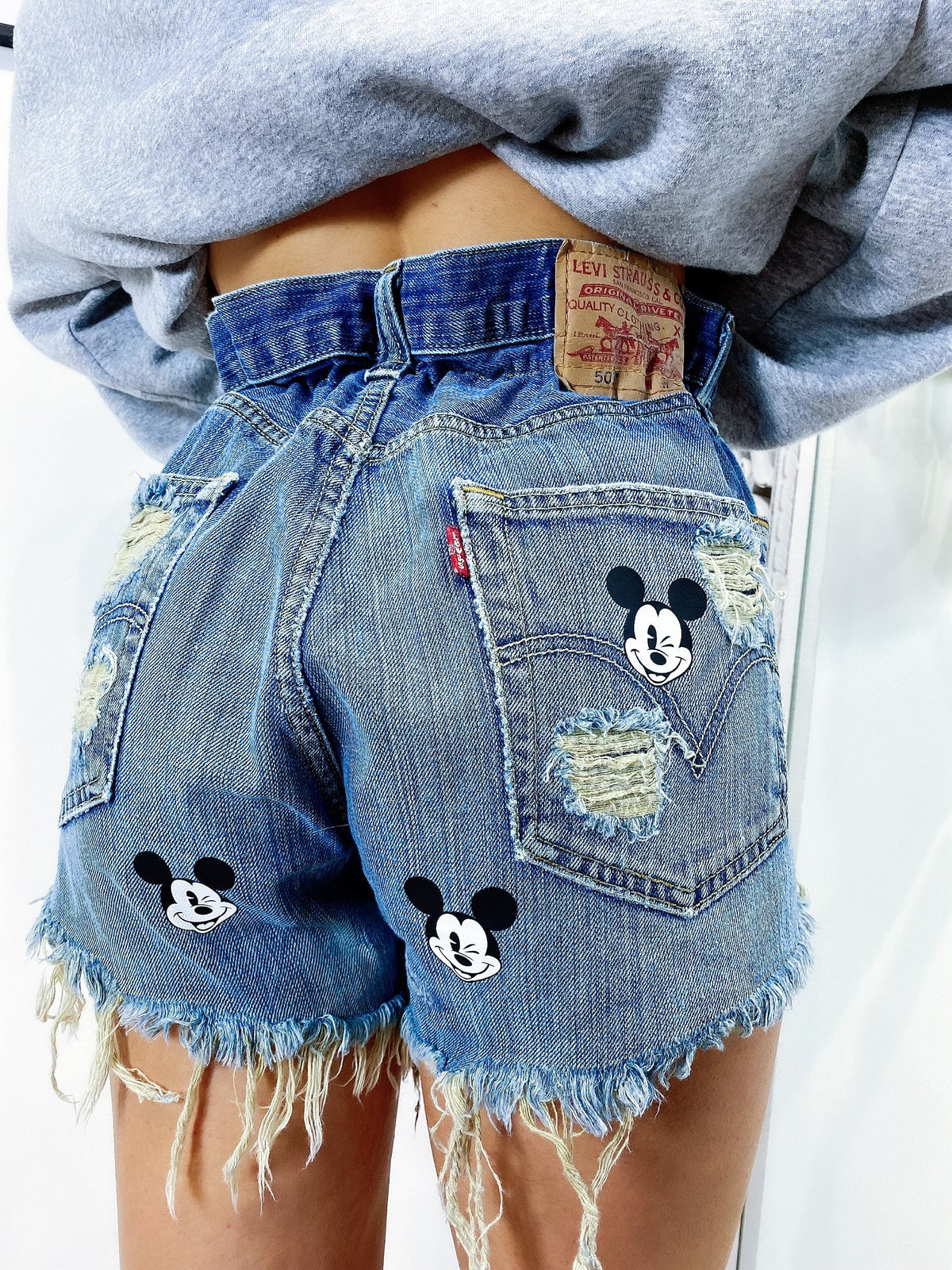 Short Levi’s Vintage con stampa topolino bagno medio
