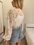 Camicia in pizzo bianca