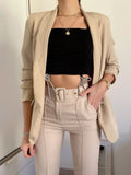 Completo giacca e pantalone beige
