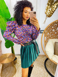 Blusa a fiorellini lilla