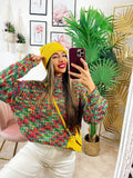 Maglione influencer dettaglio verde