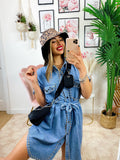 Abito jeans con borchie
