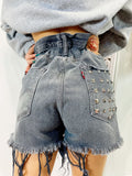 Short Levi’s Vintage con Borchie bagno grigio