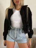 Short in jeans a caramella