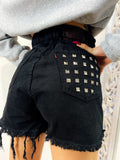 Short Levi’s Vintage nero con borchie