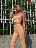 Completo top e pantalone pesca